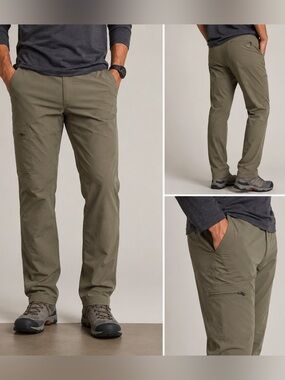 Tilley Men’s Hiking Cargo Pants 30x32 Olive Quick Dry Stretch Travel